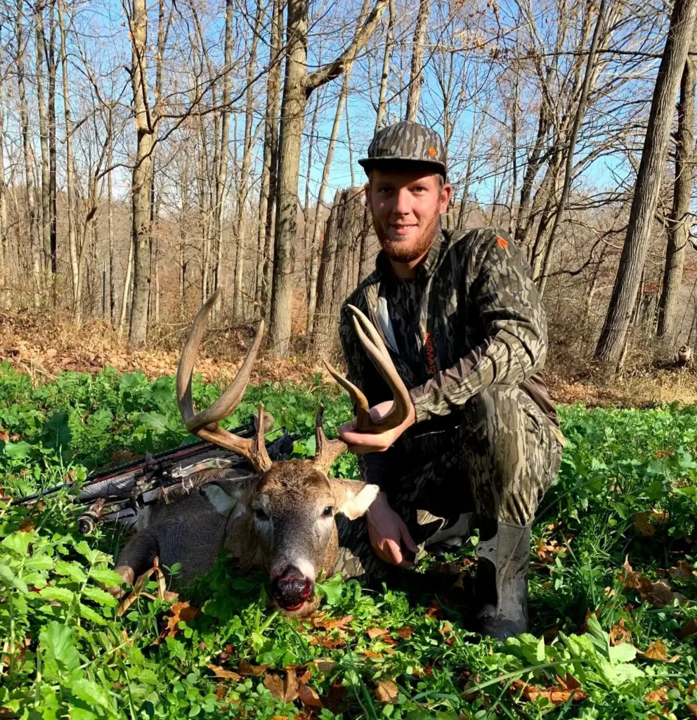 catching deer in forest